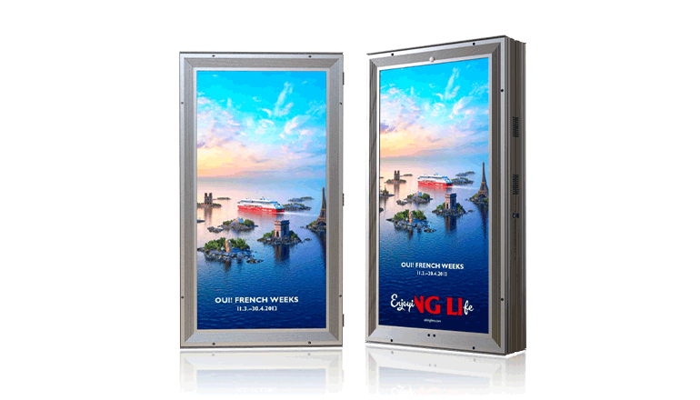 DZ256-35 Double-sided 400x800mmx2 Aluminum Alloy LED Pole Screen