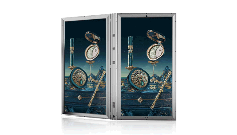 DZ312-53 Double-sided 600X1200mmx2 Aluminum alloy LED Pole Screen