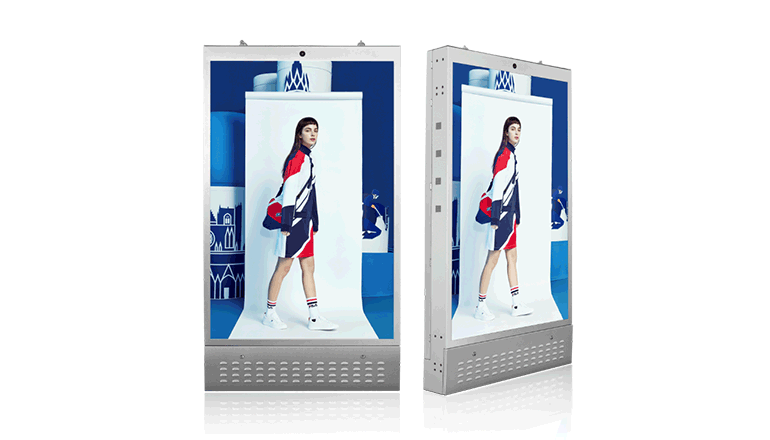 DZ384-85 Inch Single-sided LED Pole Screen 1200x1800mm with Light Box