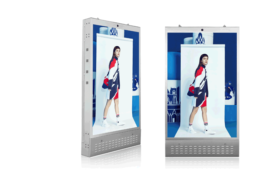 DZ384-85 Inch Single-sided LED Pole Screen 1200x1800mm with Light Box