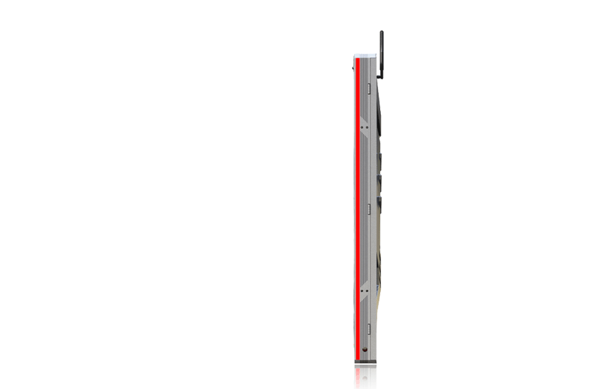 DZ312-53 单面 600x1200mm 压铸镁铝合金 LED 灯杆屏