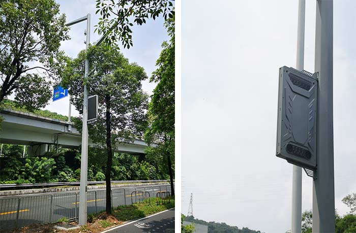 smart street light with pole led screen